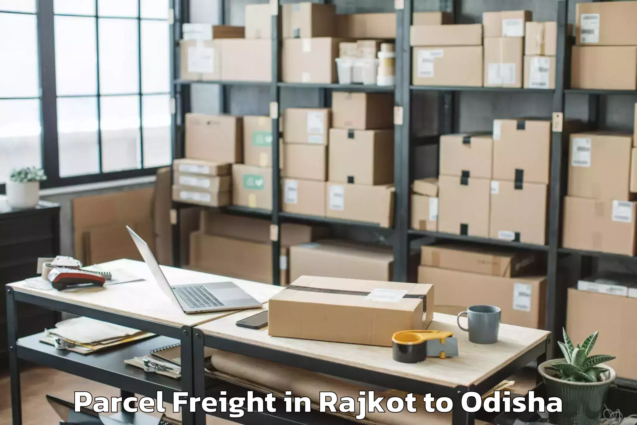 Leading Rajkot to Rasol Parcel Freight Provider